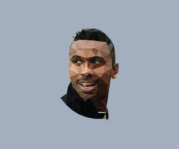 Low Poly Image of Lucas Radebe
